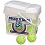 Jugs Bucket of Vision-Enhanced Yellow Poly Baseballs