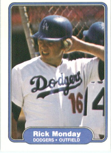 1982 Fleer # 15 Rick Monday Los Angeles Dodgers Baseball Card