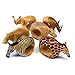 Global Crafts Mahogany Wood Animal Napkin Rings - Set of Six