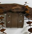 Aged Brown Leather 3" Wristband / Cuff