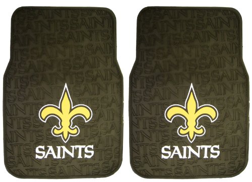 Front Car Truck SUV Rubber Floor Mats - New Orleans Saints