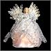 12 Animated Fiber Optic Angel Christmas Tree Topper With Silver Swirl Dress