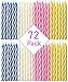 Bundaloo Birthday Candles 72 Pack - Cake Decorations - Colors: Pink, White, Blue, Yellow