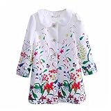Pettigirl子供コート花柄 長袖　春秋 130-140cm [並行輸入品]