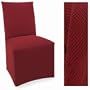 Stretch Pique Warm Maroon Dining Slipcovers Set of four Chair Covers 712