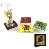 Licensed Don Ed Hardy Love Kills Slowly Leather Coaster