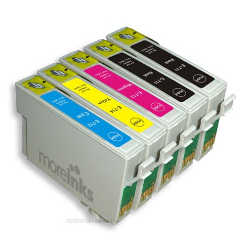 T0896 - 5x Haute Capacité Cartouches d'encre Compatibles - Cyan / Jaune / Magenta / Noir- Avec Puce - à utiliser avec S20 SX515W SX200 SX105 SX100 SX110 SX115 SX400 SX405 S21 D92 DX5050 DX6000 DX6050 DX7000 DX7450 DX4400 DX4450 D78 D & DX Range SX215 BX300f SX205 SX610FW SX410 DX8000 D120 Network DX7000F DX9400F Wifi SX415 DX5000 DX8400