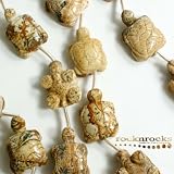 NATURAL PICTURE JASPER HANDCARVED TURTLE GEM PENDANT!