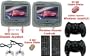 New Gray Pair Headrest 9" LCD Car Monitors with Region Free DVD player USB SD and 32 Bit Game and 2 Wireless game controllers RCA Video input & RCA Video OutPut!