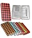Flat Wallet Checker Print with Zipper Pocket, Id Photo Slots and Choice of Colors