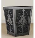Meyda Tiffany - 65743: Rustic Lodge - 15"H Spruce Tree Waste Basket Black