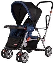Joovy Caboose Stand On Tandem Stroller, Blue Check
