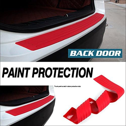 Yirui Auto Car Accessories Rear Back Door Sill Scuff Plate Bumper Protector Trim Protective Strip Fit for Nissan Qashqai 2007-2016 RED