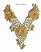 Embroidered Gold Metallic Flower Lace Collar Neckline Scrapbooking Patch Venise Applique Trimming T562