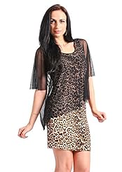 Sexy Leopard Print Acrylic Asymmetric Bodycon Dress 
