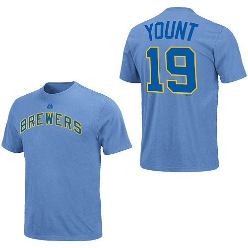 Milwaukee Brewers Robin Yount Cooperstown Name & Number T-Shirt Xx Large