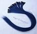 Hair Collection-18" Blue 100% Human Hair Clip in on Extensions - 1.6"widex5pcs