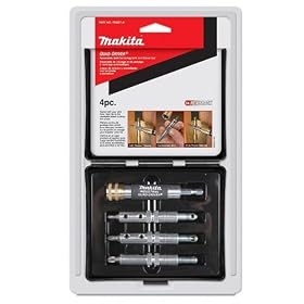 Makita 784827-A Quad-Driver 4-Piece Reversible and Self-Centering Pre-Drill, Drive and Countersink Set