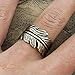 MAKIYO Feather Wrap Ring Vintage Gold Tone Plume fashion Ring