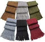 Handmade Alpaca Natural Fiber Scarf with Cable Design - Long Size (Men/women)