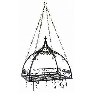 IMAX Worldwide Imports 7784 Traditional / Classic Painted Finishes Domed Pot Rack with Hooks