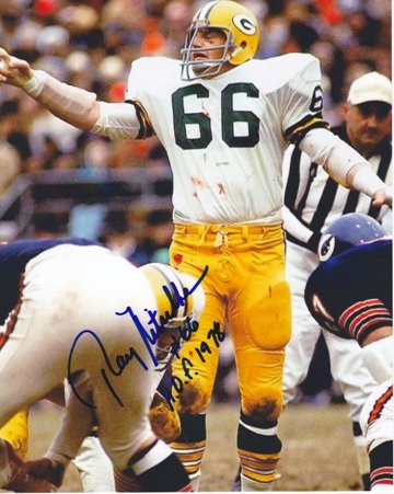 Ray Nitschke Autographed Green Bay Packers 8x10 Photo with 