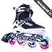 PAPAISON Adjustable Inline Skates for Kids and Adults with Full Light Up Wheels, Outdoor Blades Roller Skates for Girls and Boys, Men and Women