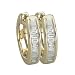 14K Yellow Gold 1/4 ct. Baguette Cut Diamond Huggie Earrings