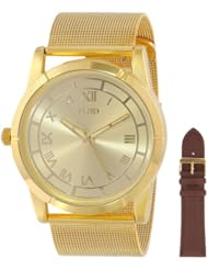 Flud Unisex TMT003 The Moment Gold Mesh Strap Watch