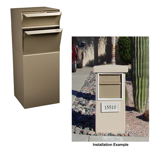 Curbside Delivery Mail Vault with Locking Letterbox Color: Sand On Sale