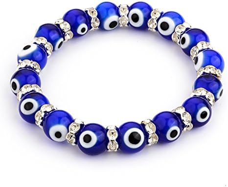 Jewel Sensation Evil Eye Beads 5 mm Blue Bracelet