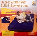 Quality Double Flocked Air Bed with built in Sponge pump by FUN ZONE