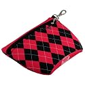 Luco Sport Hot Pink Argyle Print Ladies Golf Tee Bag