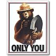 Nostalgic Smokey Bear Tin Sign : Only You
