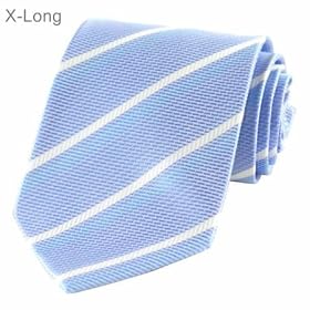 Steel Blue Striped New Extra Long Necktie Tie