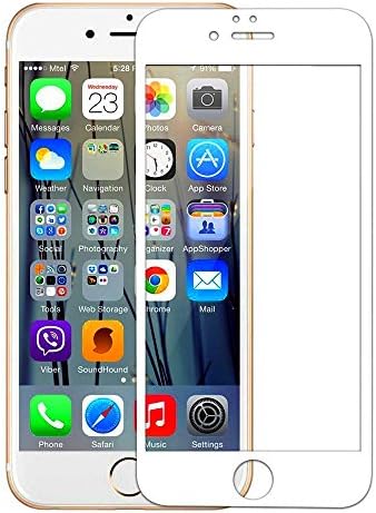 Oznas IPhone 6/6S Screen Protector Premium Tempered Ballistic Shatterproof Glass Screen Protector for 4.7" inch (full cover,white)