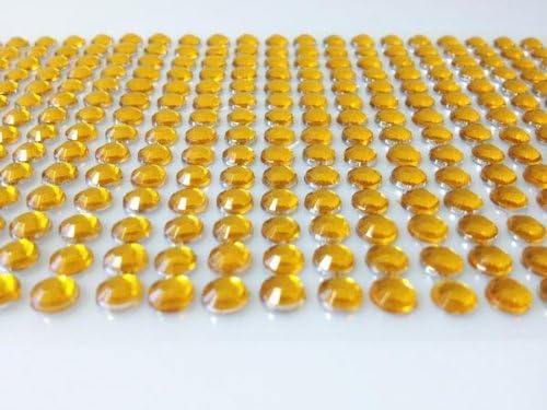 (1) 3D 504 Pieces Flash Diamond Style for Car Interior JDM Euro Cool Funny Drift Racing Window Bumper Die-Cut Decal Vinyl Sticker, Yellow