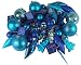 125-Piece Club Pack of Shatterproof Regal Peacock Blue Christmas Ornaments