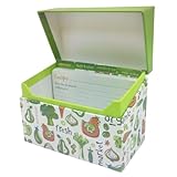 The Gift Wrap Company Recipe Box with Metal Hinges, Farmer's Market