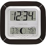 La Crosse Technology WS-8418U-IT Atomic Digital Wall Clock with Moon Phase