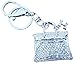 AM Landen Silver Rhinestone Black Handbag Style Key-chain Key Rings Handbags Charms