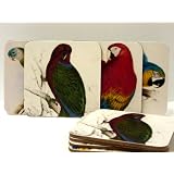 Edward Lear parrots Coasters