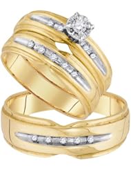 0.18CTW DIAMOND ROUND CENTER TRIO SET