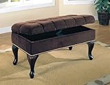 IMAGE OF Coaster Storage Bench with Tufted Buttons