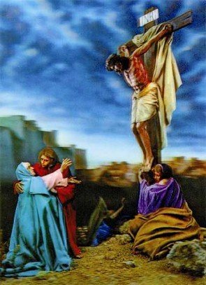 3D Lenticular POSTCARD-PRAY TO CRUCIFIXION