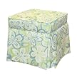 Flower Power Storage Ottoman- Blue