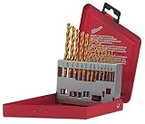 Milwaukee 48-89-1803 Thunderbolt 13 Piece 1/16-Inch to 1/4-Inch Titanium Nitride Coated Twist Drill Bit Assortment