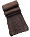 Handmade Alpaca Natural Fiber Scarf - Cable Design in Hot Chocolate (Extra Long)