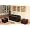 Faux Leather Storage Bench Coffeetable with 2 Ottomans, Espresso