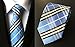 Striped Silk Woven Classic Check Man's Business Tie Necktie Korea Style Ties, Blue, One Size